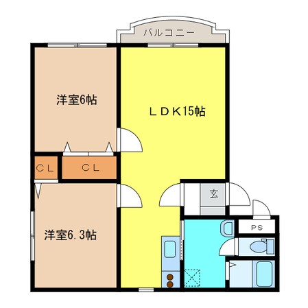 メゾンジュネスの物件間取画像